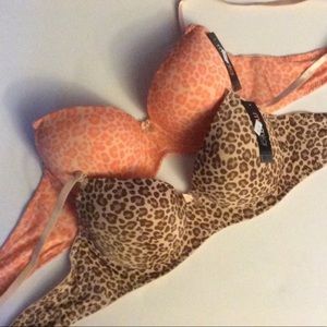2 Ladies Animal Print Underwire Bra’s NWT